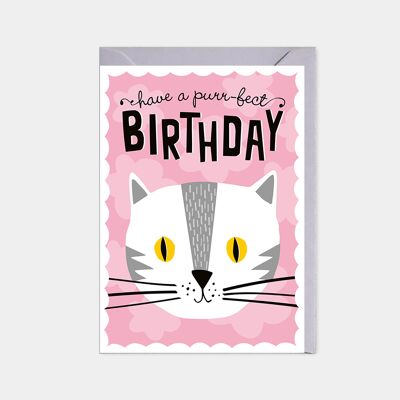 Geburtstagskarte - Katze