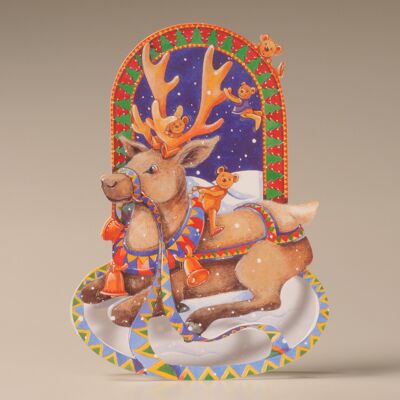 Reindeer Christmas Rocker Card (DRC99225)