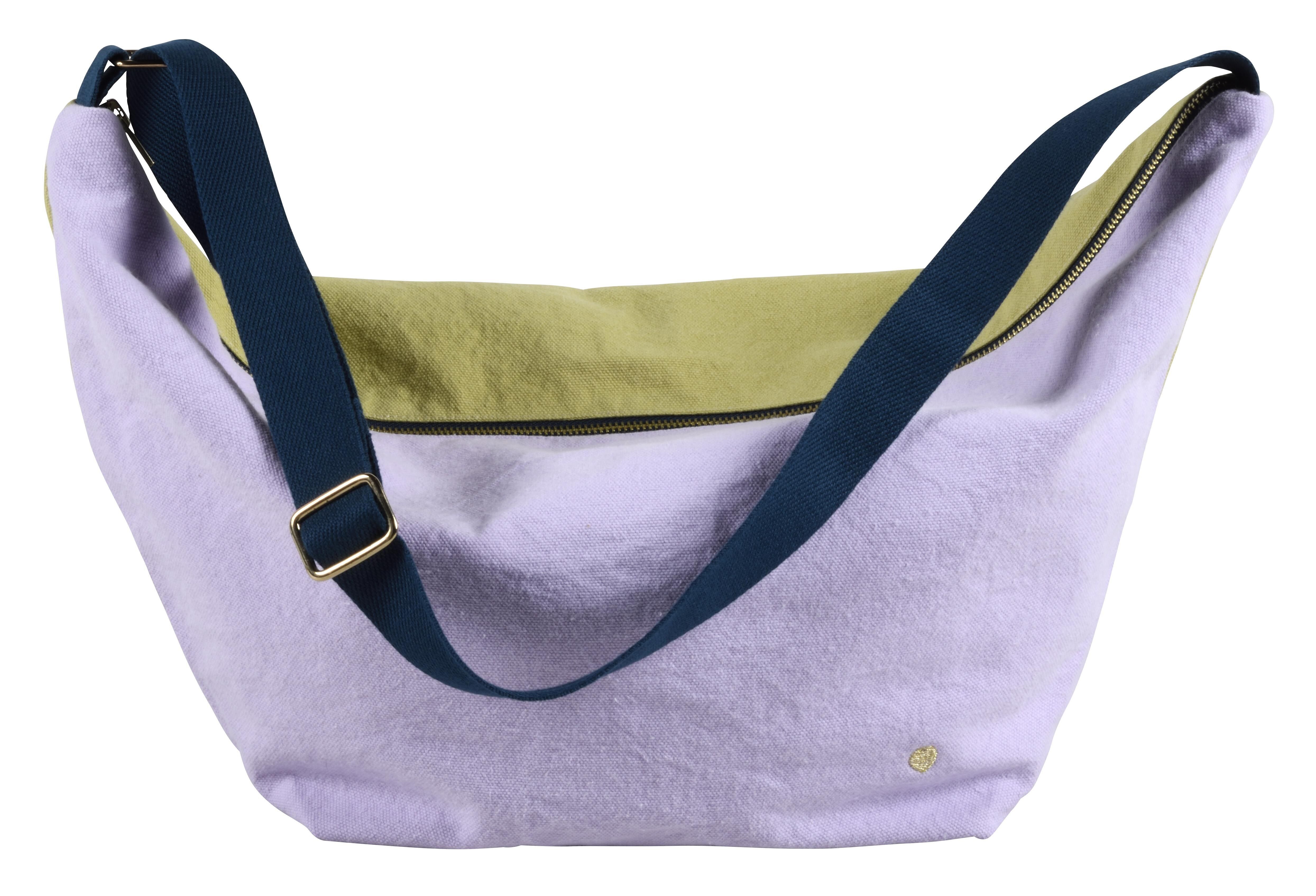 Sac demi-lune Tricolo Lilas ananas 53 x 28 x 12