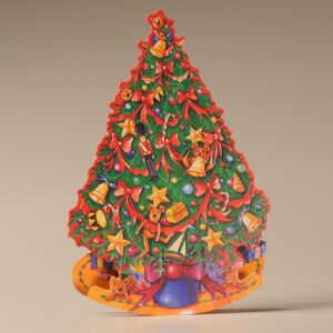 Carte à bascule de Noël arbre décoré (DRC99226