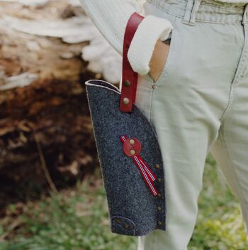 Porte-bouteilles-sac de transport pour vins et spiritueux. Adaptable à différentes largeurs de bouteilles et personnalisable.(drapeau norvégien) 1