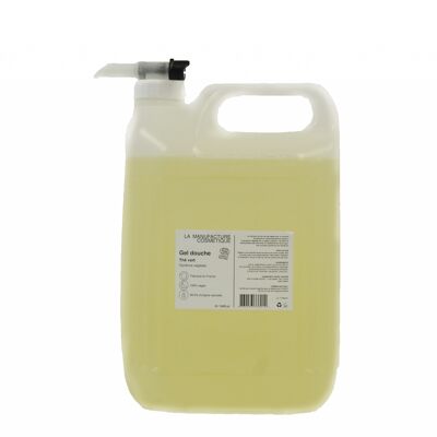 Bulk Green Tea shower gel 5 liters 98.2% of natural origin certified Cosmos Natural by Ecocert 🇫🇷
