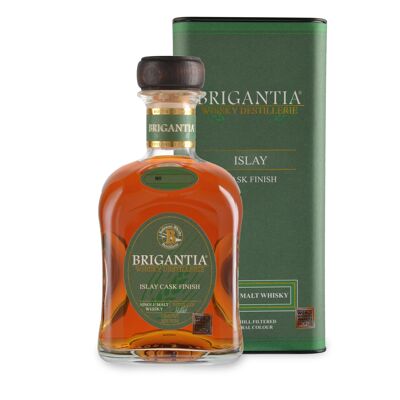 Brigantia® Islay Cask Finish con lata, whisky puro de malta, 700 ml | 46% vol.