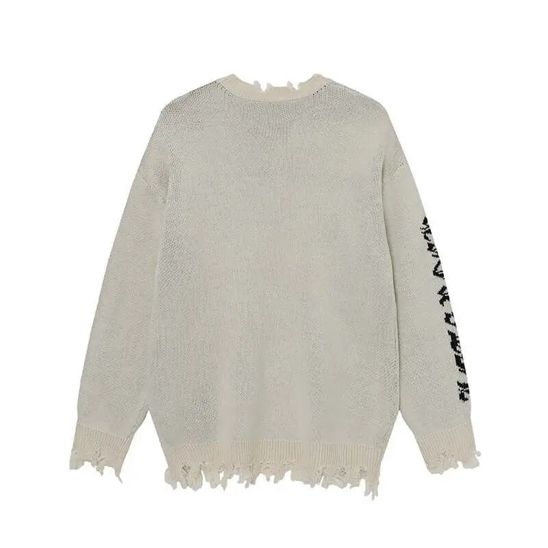 Buy wholesale Cross Jacquard Knit Sweater – Loose Fit