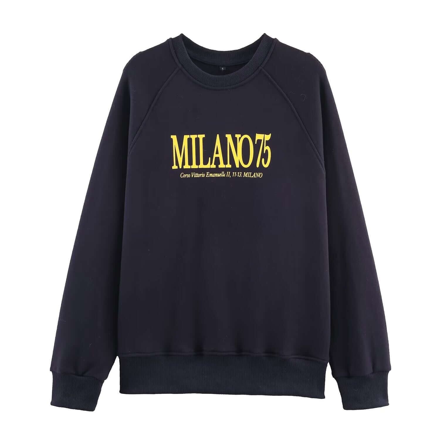 Retro Printed Pullover Hoodie – Loose Fit