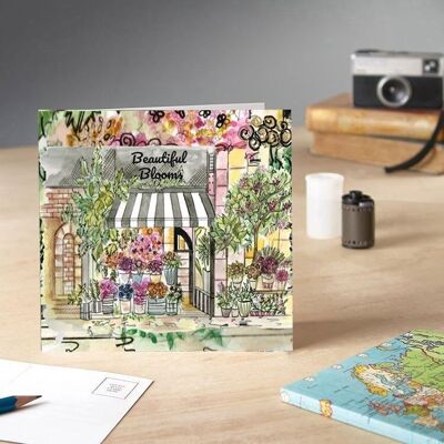 Carte de voeux de belles fleurs
