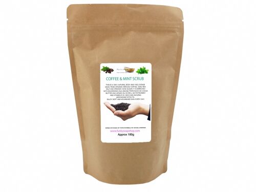 Coffee & Mint Body And Face Scrub, 100% Natural & Handmade, 180g