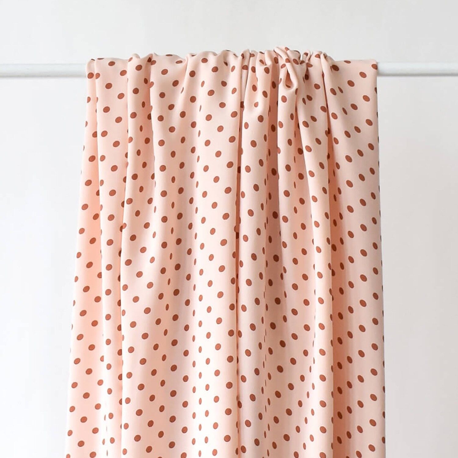 Tessuto in viscosa Dots Eglantine - Nude