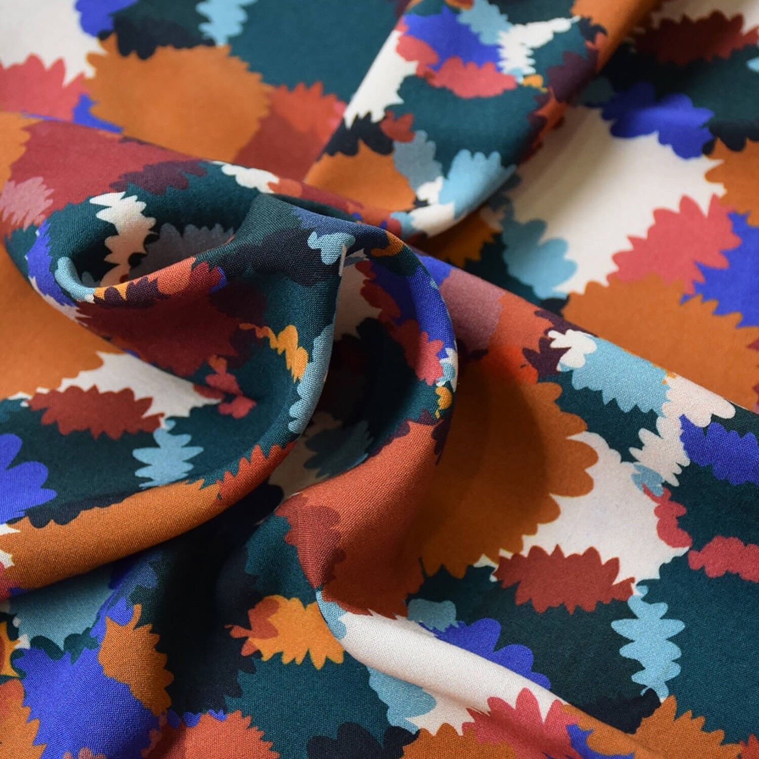 Tessuto in viscosa Bouquet d'autunno