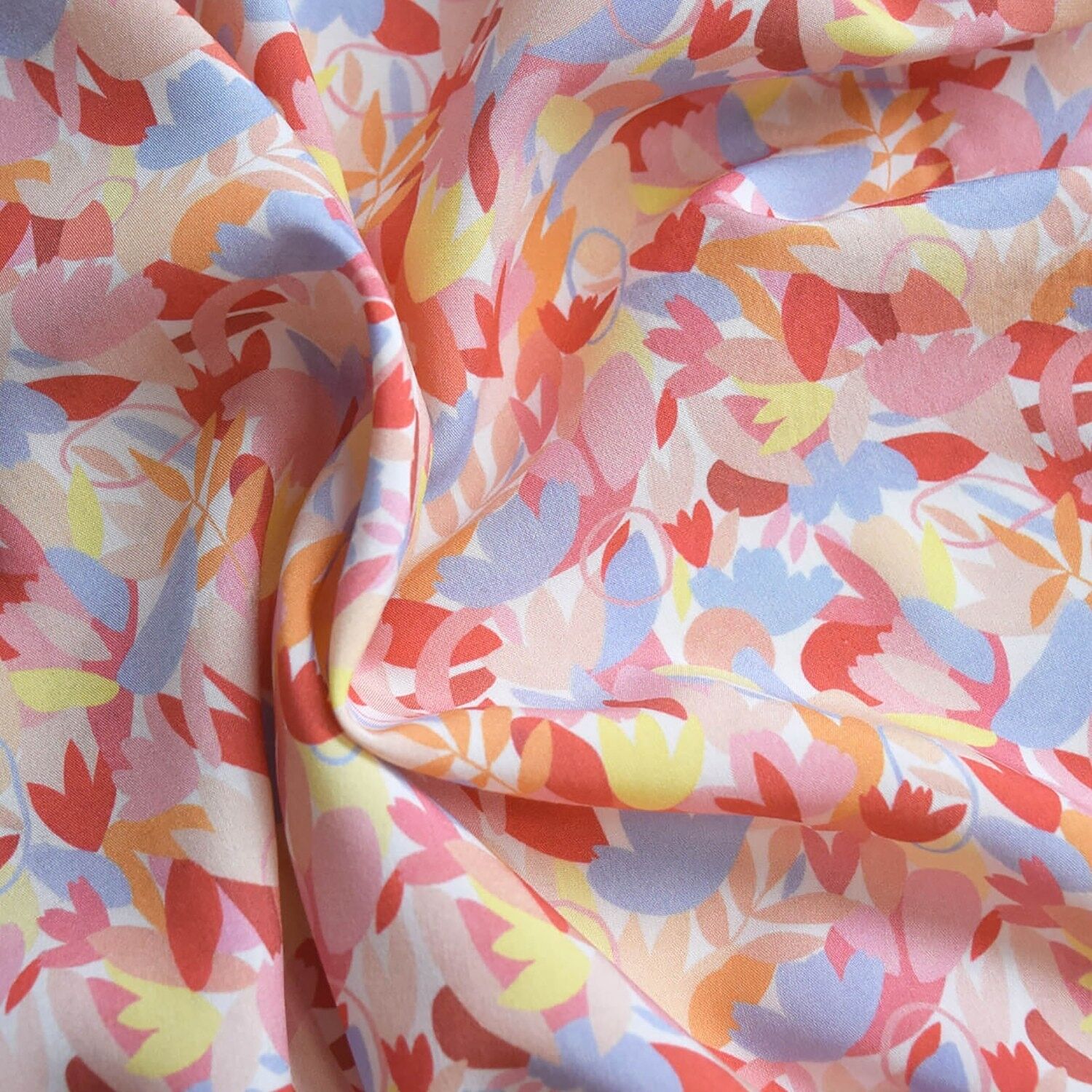 Tessuto in viscosa Fiori - Tutti frutti