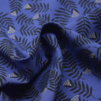 Tissu viscose Rameaux - blue