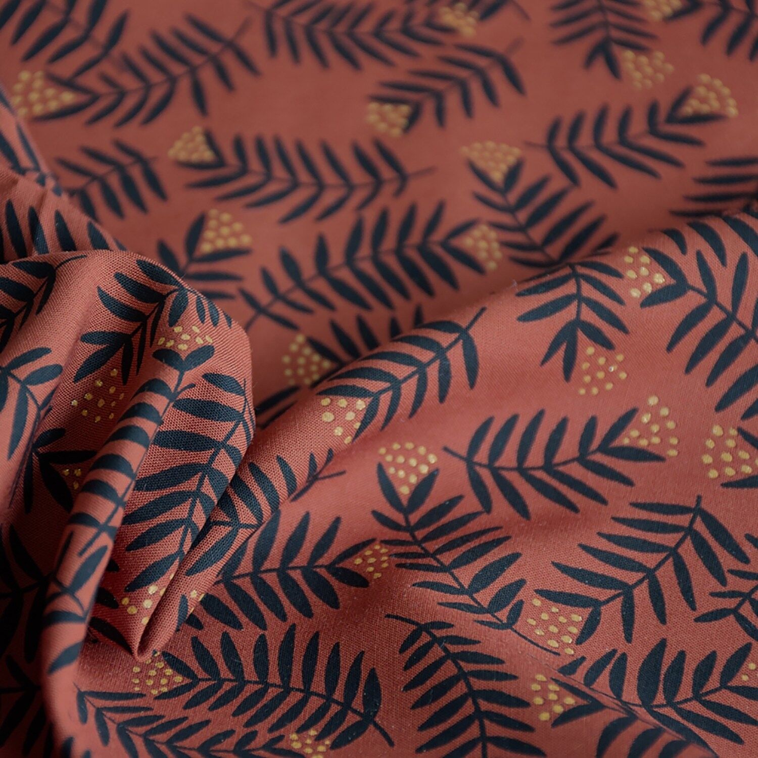 Tessuto Rameaux in viscosa - Ambra