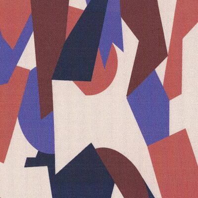 Cubism twill viscose fabric - Iris