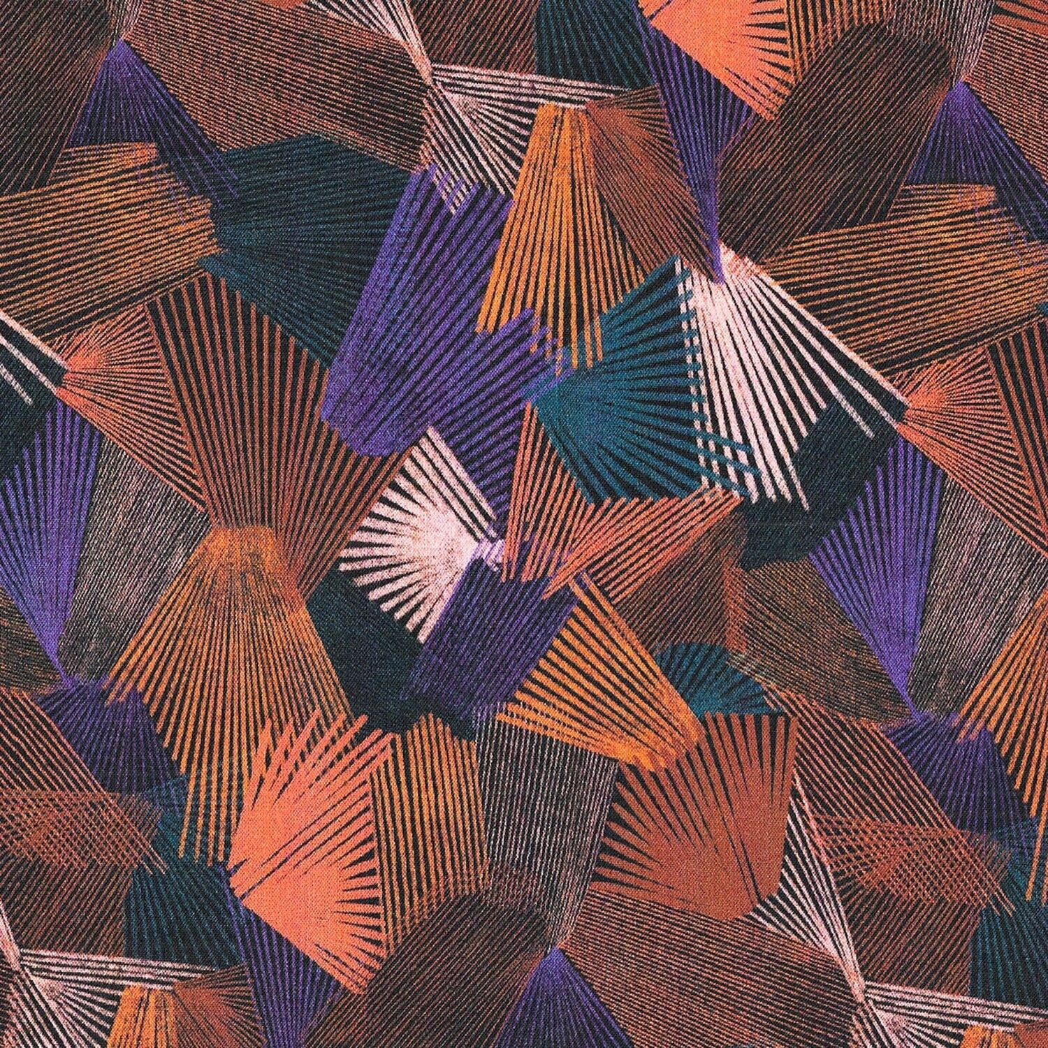 Tessuto viscosa caleidoscopio - Dark