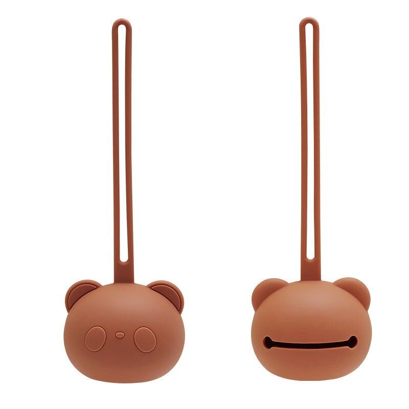 Soporte de silicona para chupete con forma de oso – Óxido