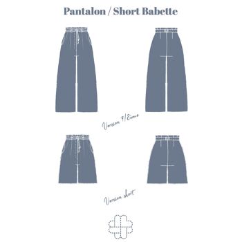 Patron couture - Pantalon Babette 2
