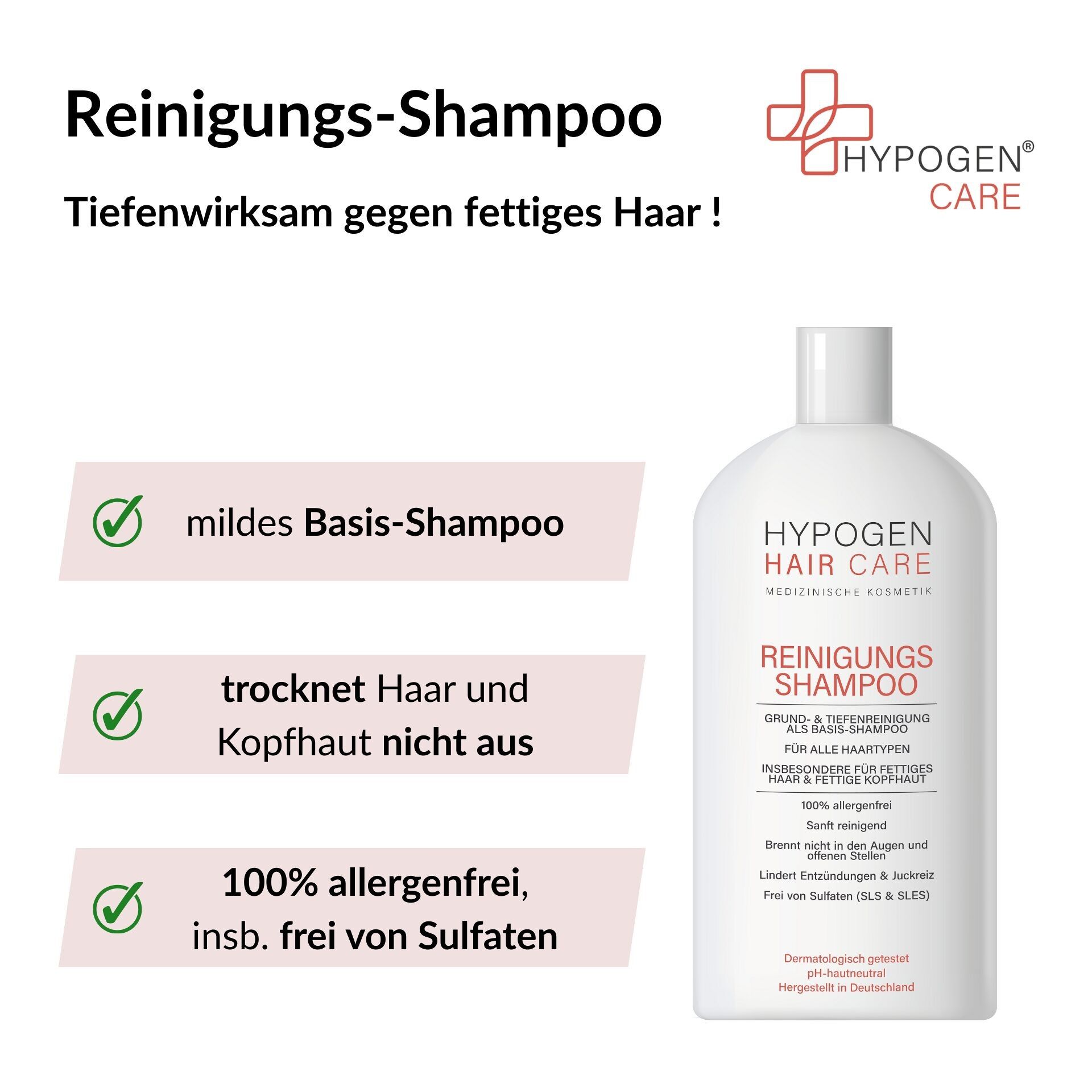 Cleansing shampoo - 100% allergen-free