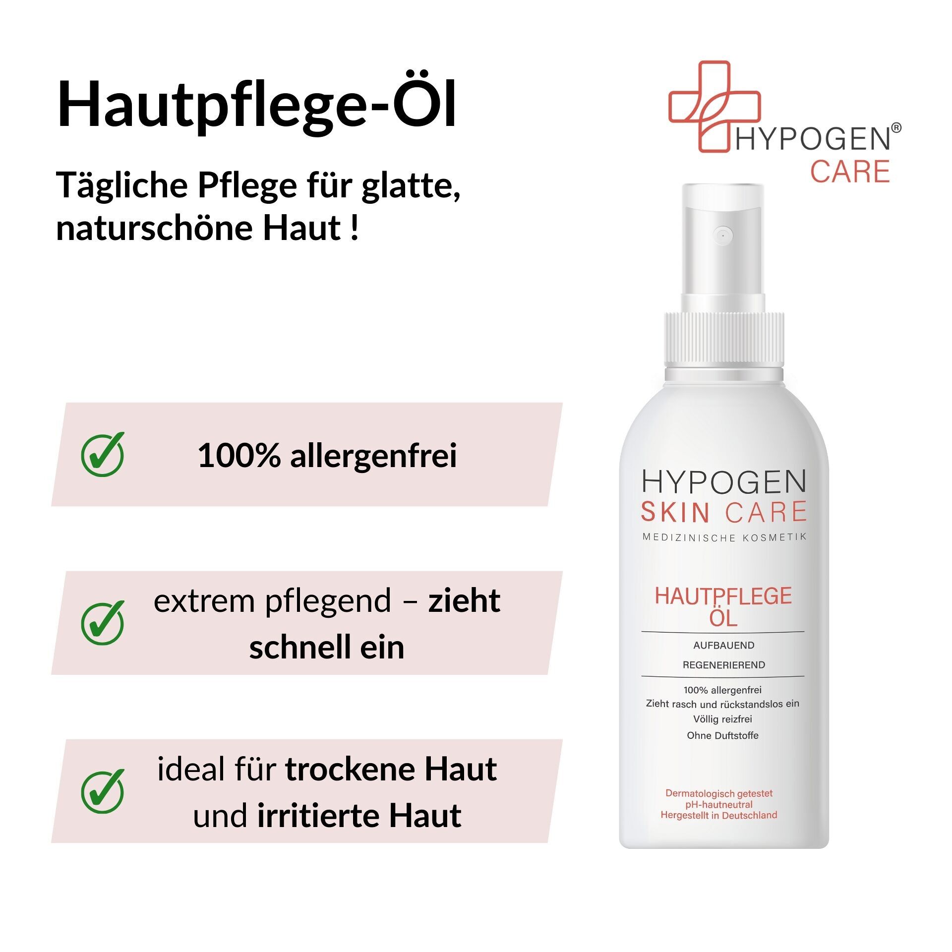 Skin care oil - 100% allergen-free