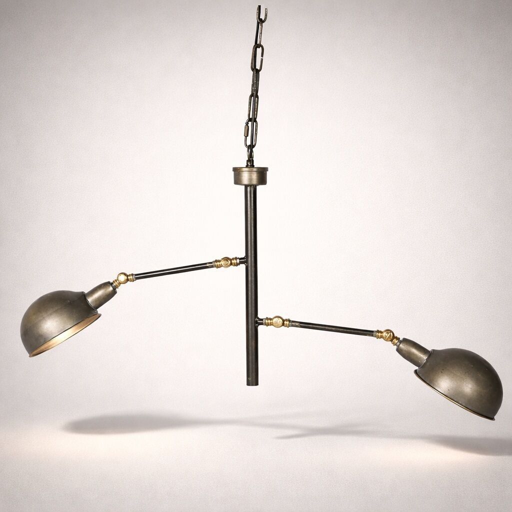 PTMD Asher brass industrial pendant lamps 75cm