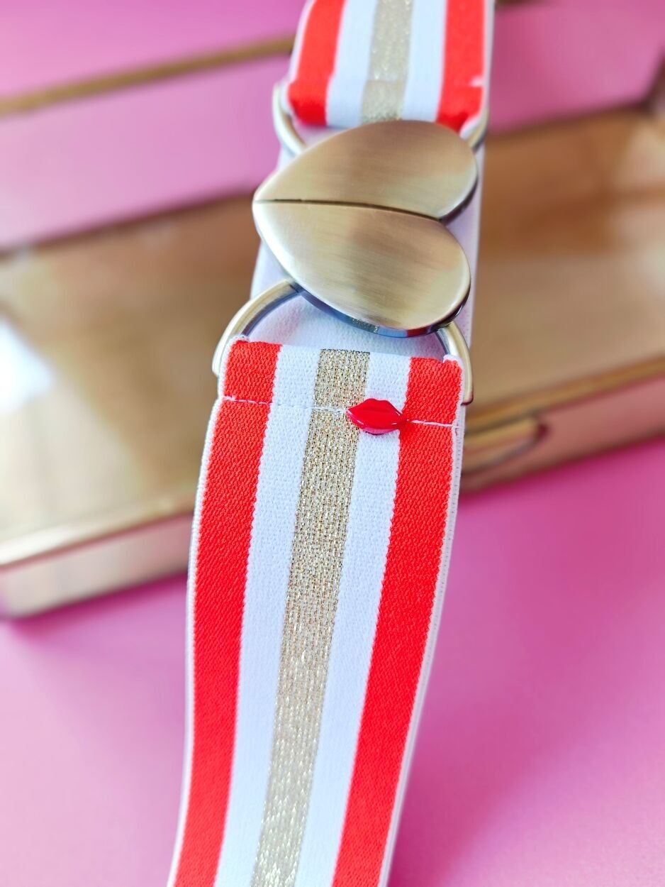 CLARA orange and gold elastic belt