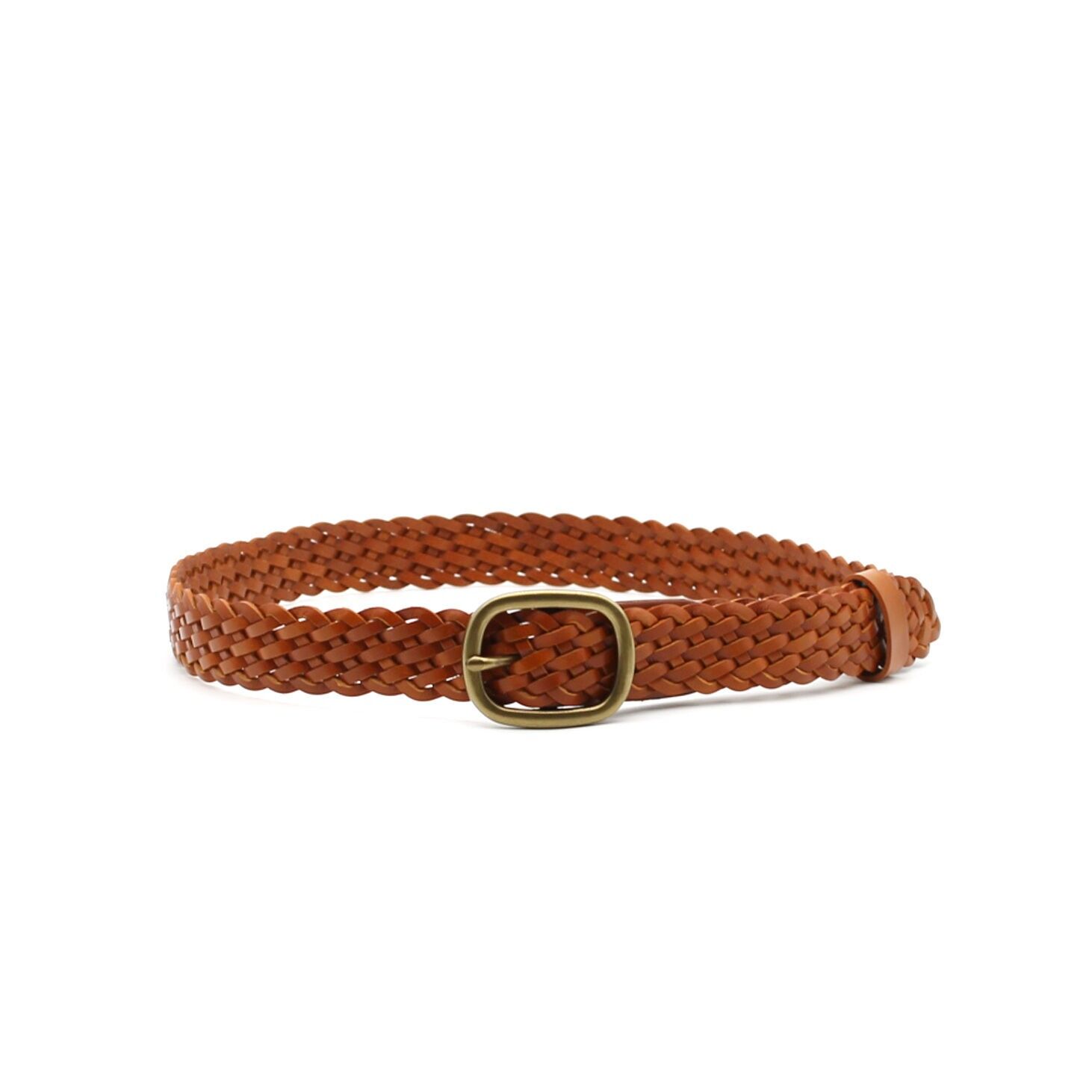 Braided leather belt