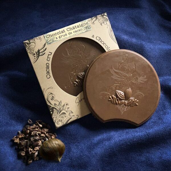 Chocolate Chestnut Tablet – Cocoa Bean Nibs - Organic