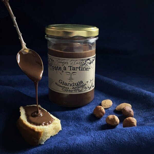 Raw Cocoa Gianduja Spread (Hazelnuts and Almonds) - Organic