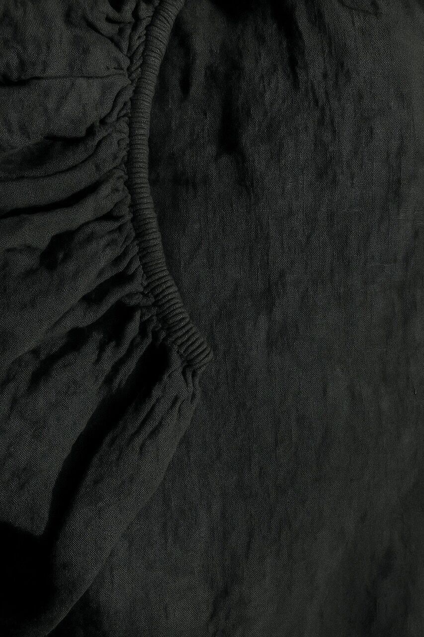 Spannbettlaken aus gewaschenem Leinen in Sturmgrau