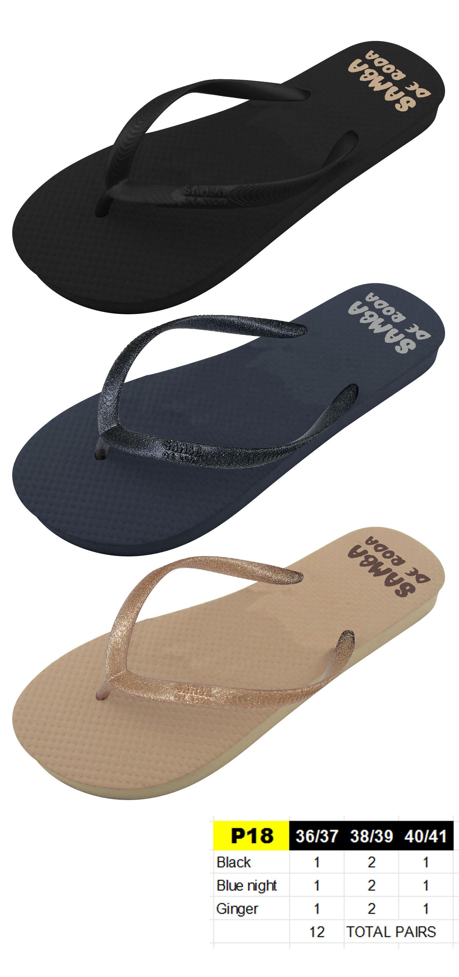 Glitzernde Damen-Flip-Flops – Größen 36 bis 41