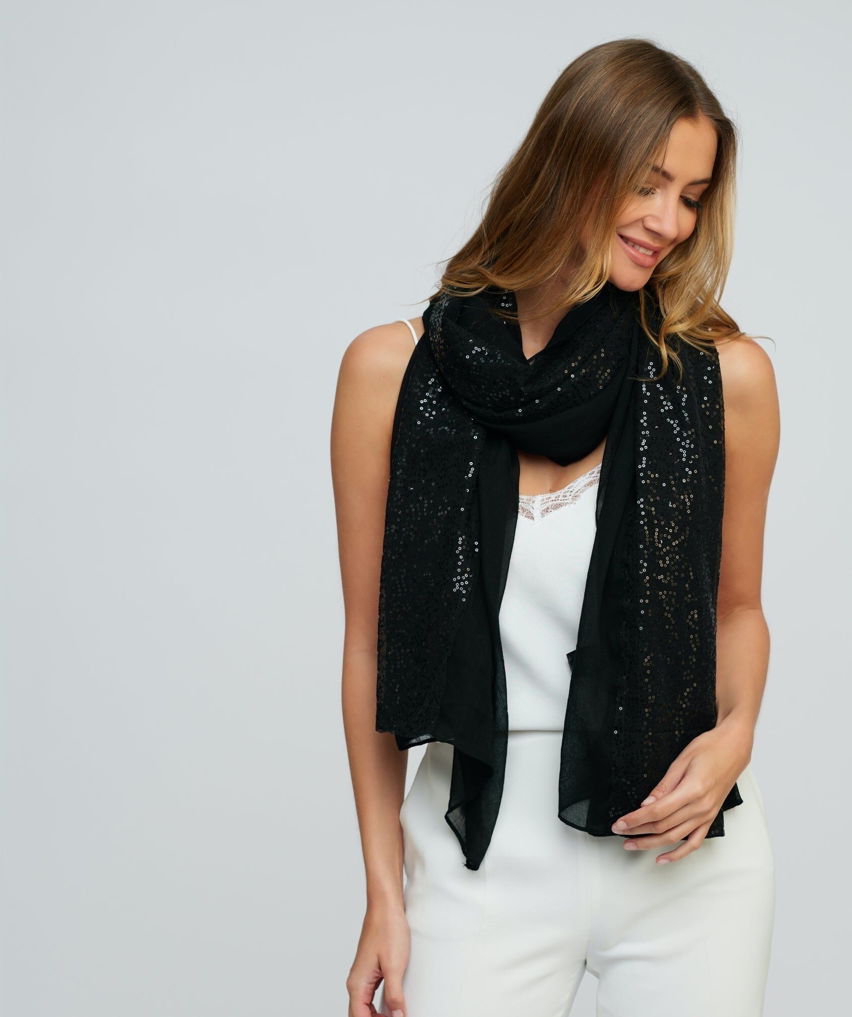 Chrystal Scarf - Black