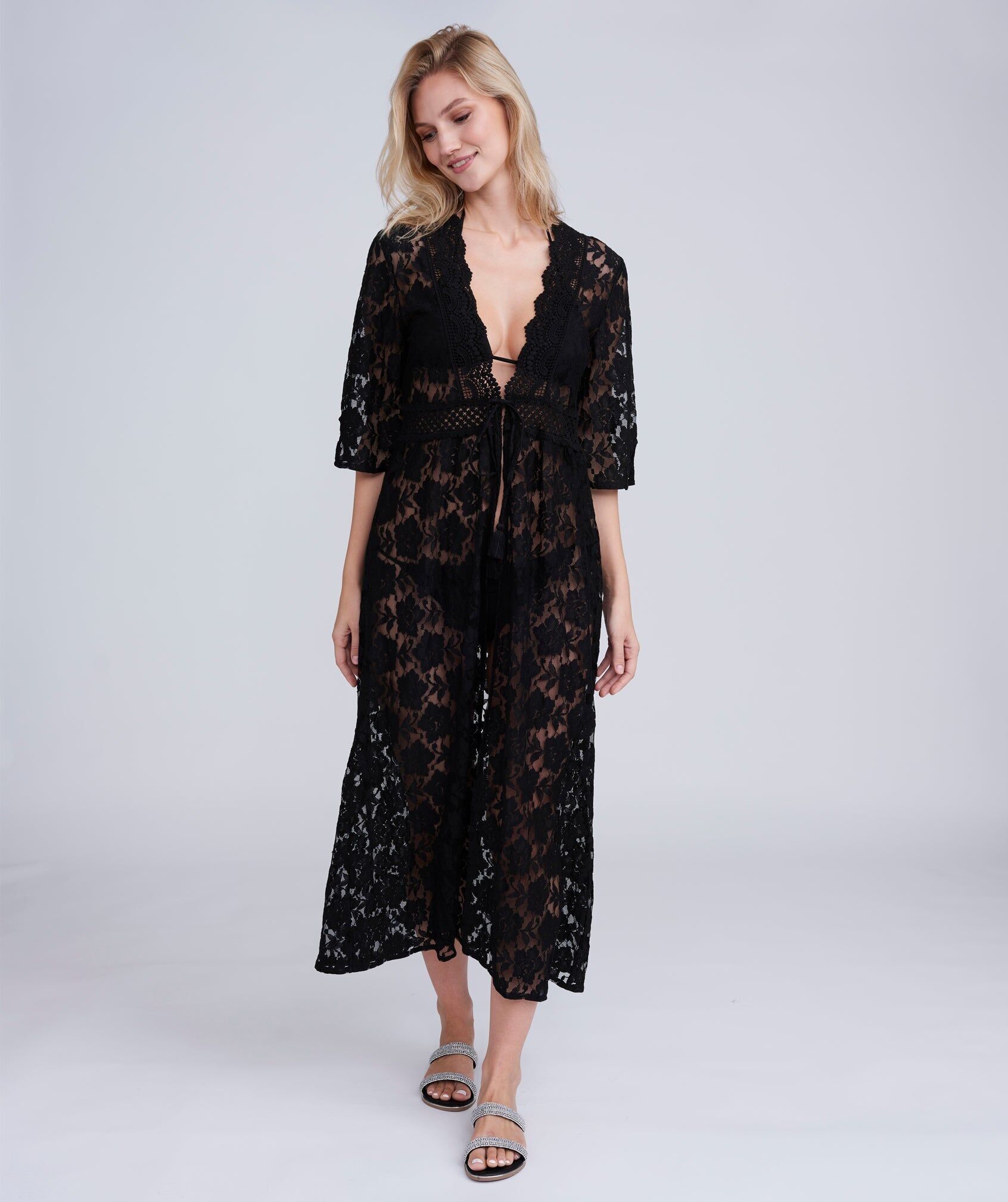Ola Maxi Kimono - Black