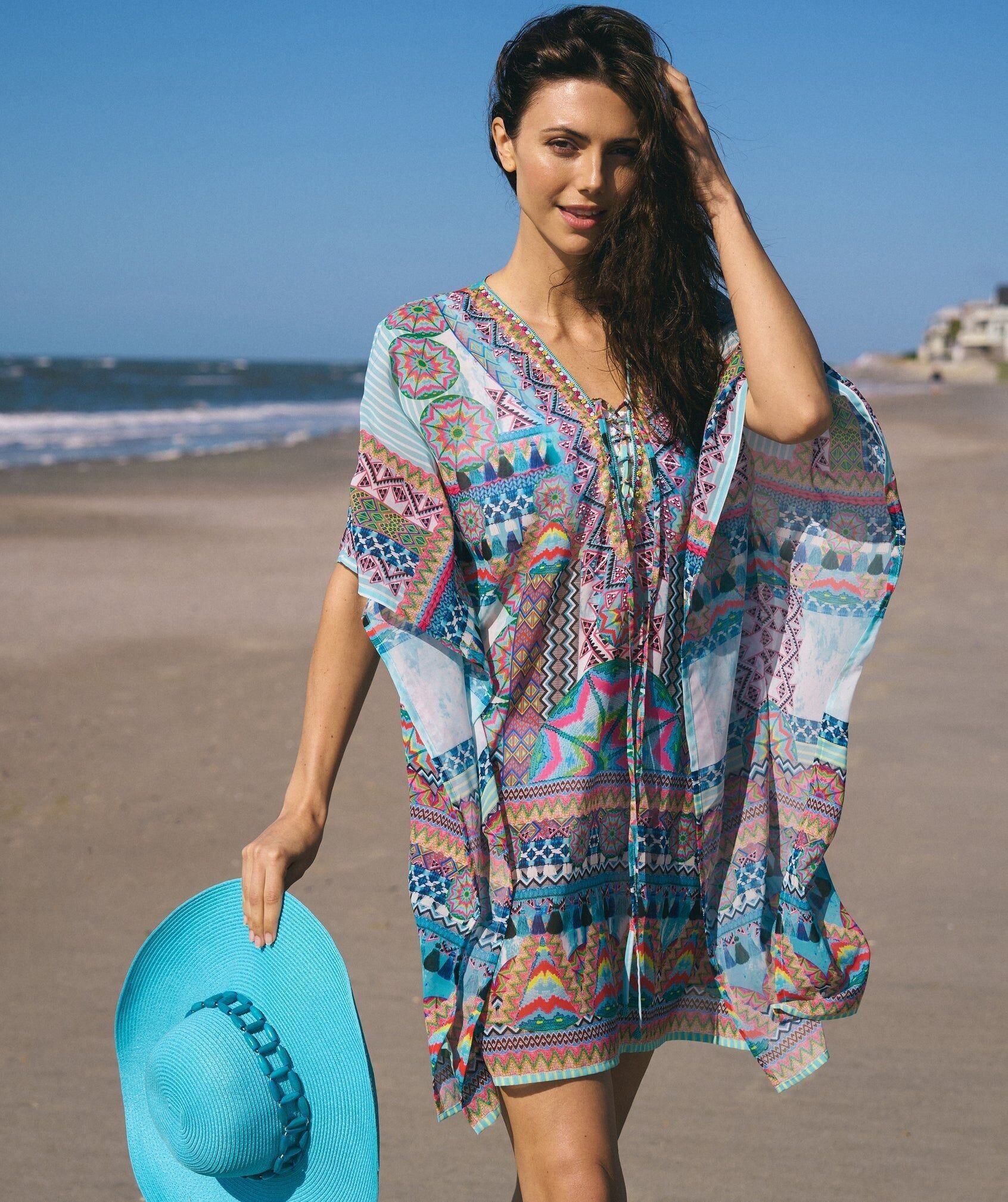 Rocco Kaftan - Pale Turquoise