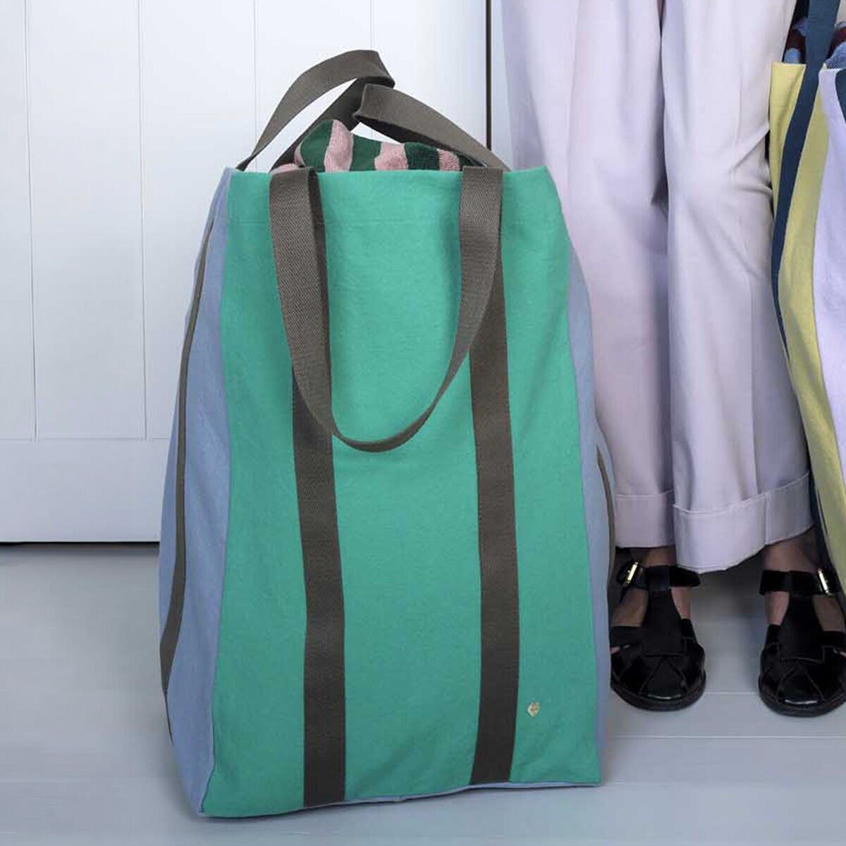 Poppins Tricolo Detox maxi bag, bluetiful, 48 x 33 x 33