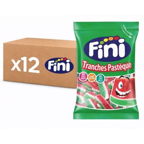 Box of 12 bags of 90g Watermelon Fizz Slices Halal Fini
