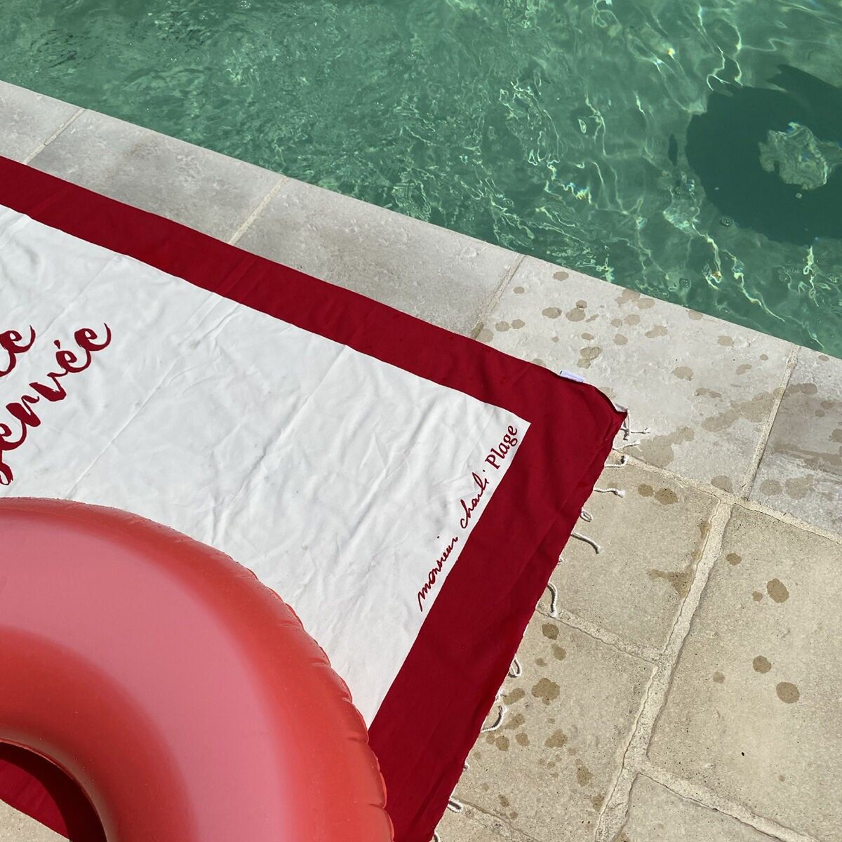 Cotton fouta RESERVED SEAT RED