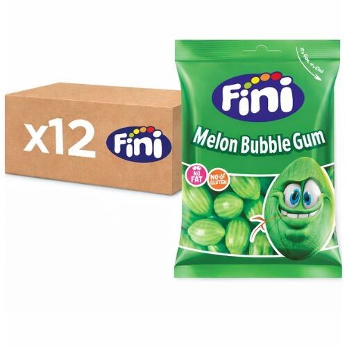 Box of 12 x 90g bags of Fini Halal Melon Gum