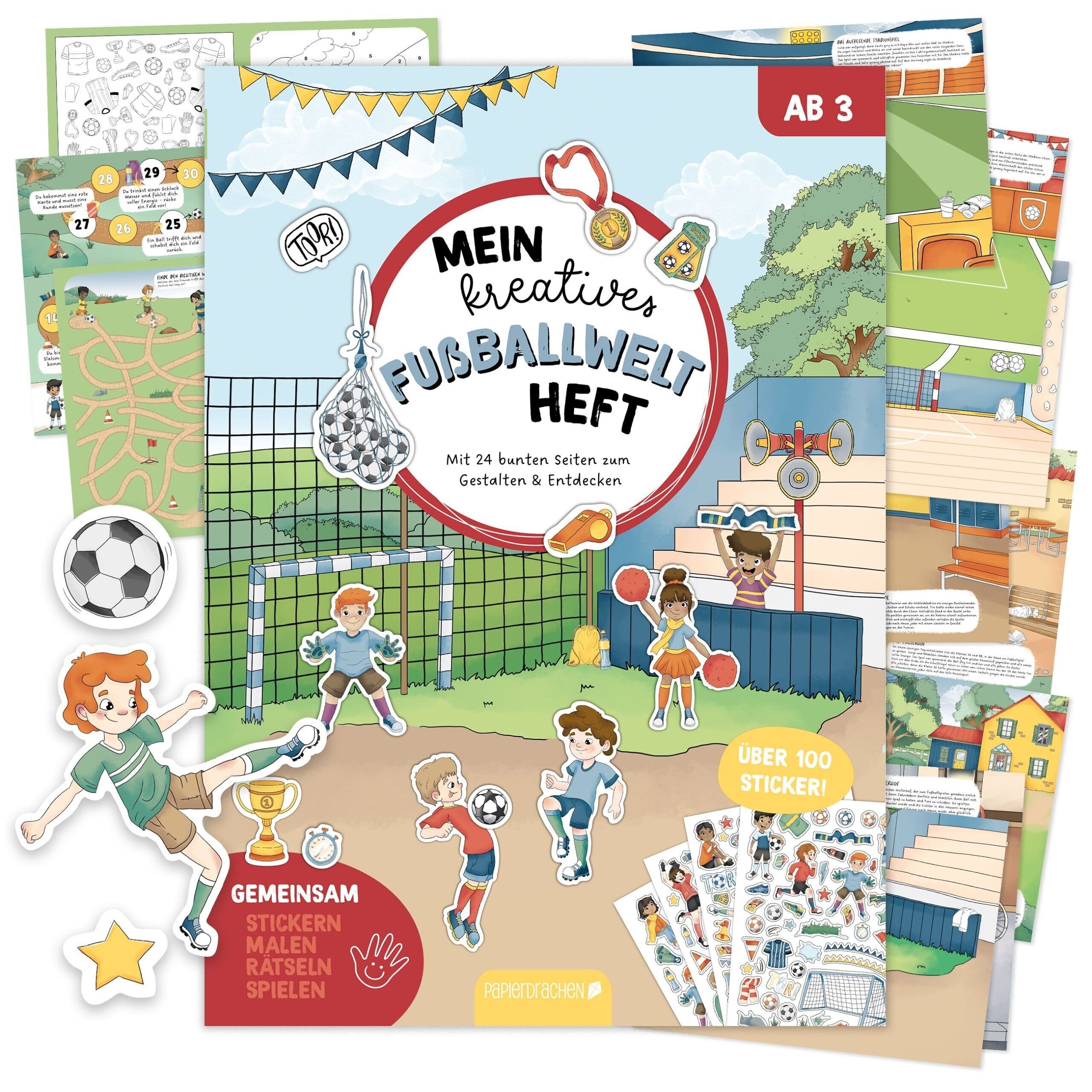 Paper Dragons My Creative Football World Booklet - Coloring, Puzzles, Stickers