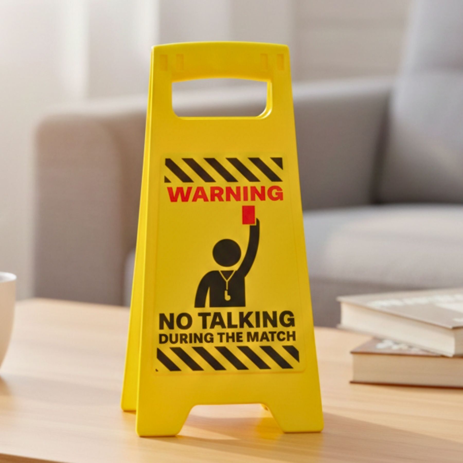 Desk Warning Sign - No Talking During Match