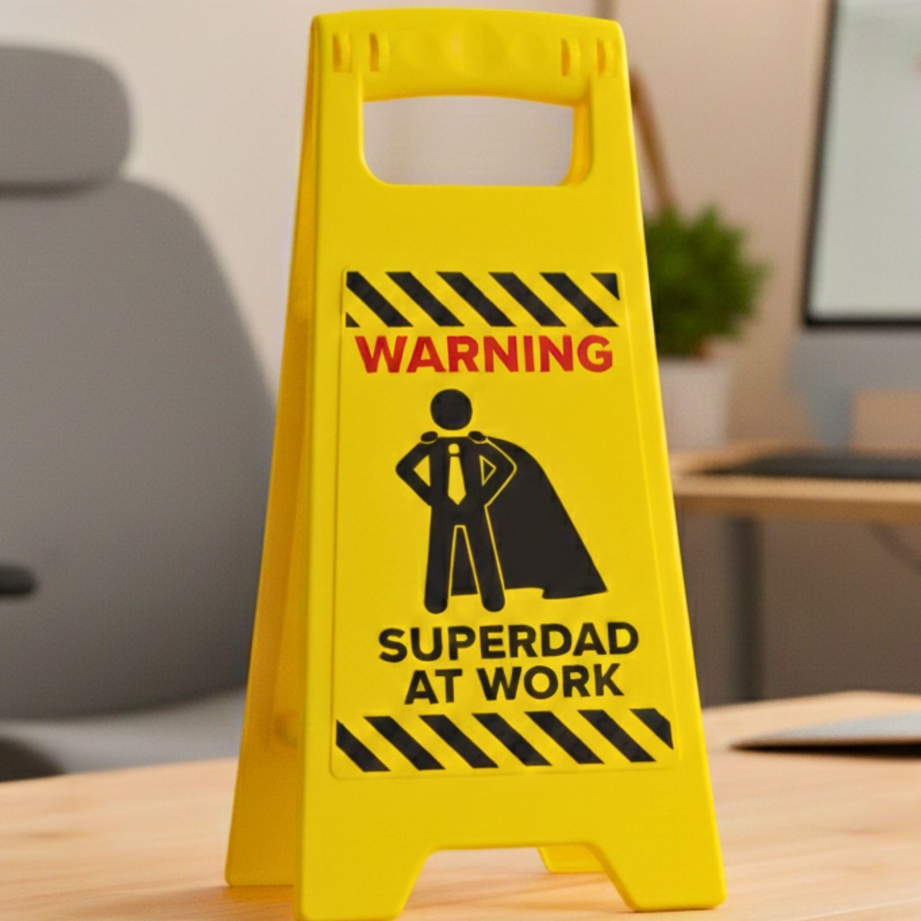 Desk Warning Sign - Superdad at Work