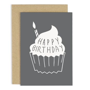 Carte de petit gâteau de joyeux anniversaire