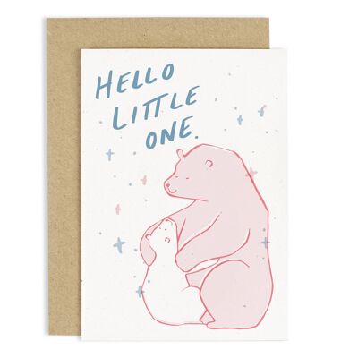 Hello Little One Bear Card