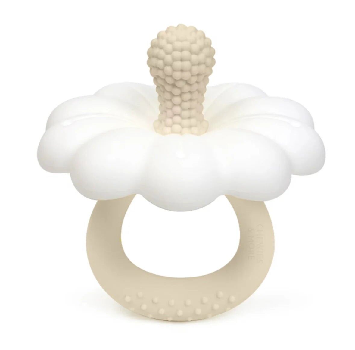 Chewies&more - Silicone Teethng Toy - Daisy - Beige/White
