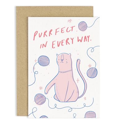 Purrfect In Every Way Cat Card