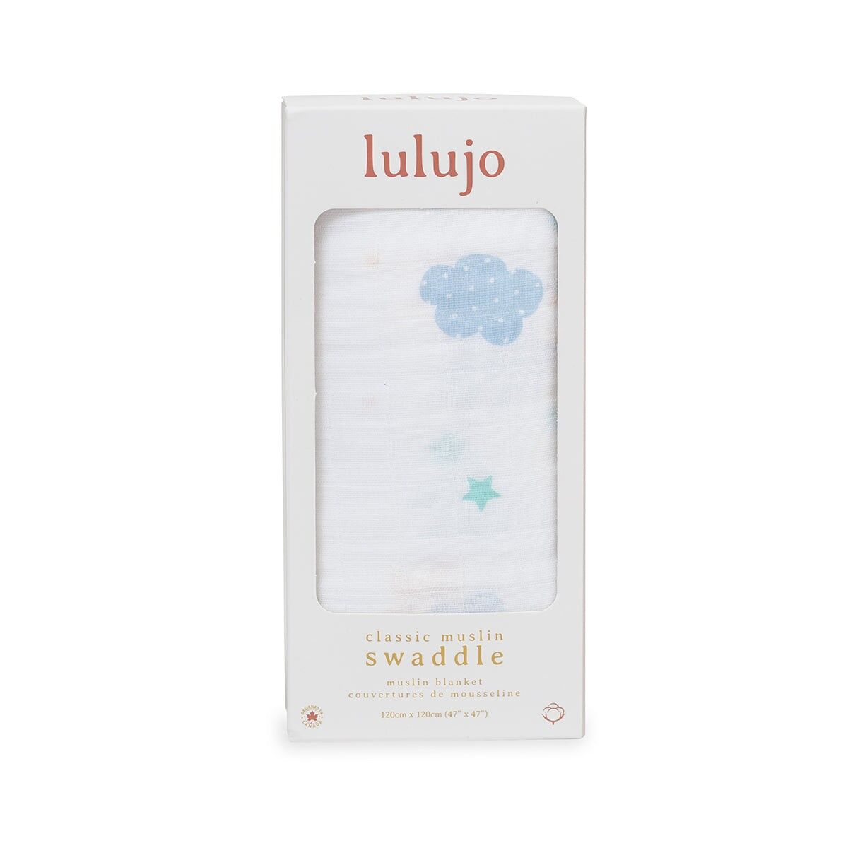 Lulujo - Large Muslin Swaddle - Dreamland (120cm x 120cm)