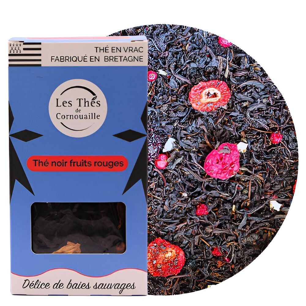 Black tea with blackcurrant and strawberry - Wild berry delight - loose leaf 50g