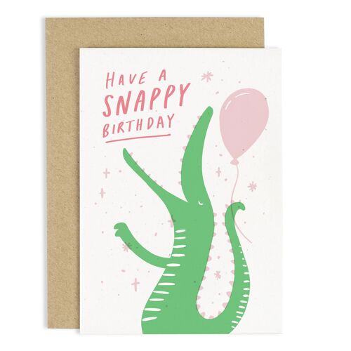 Snappy Birthday Crocodile Card