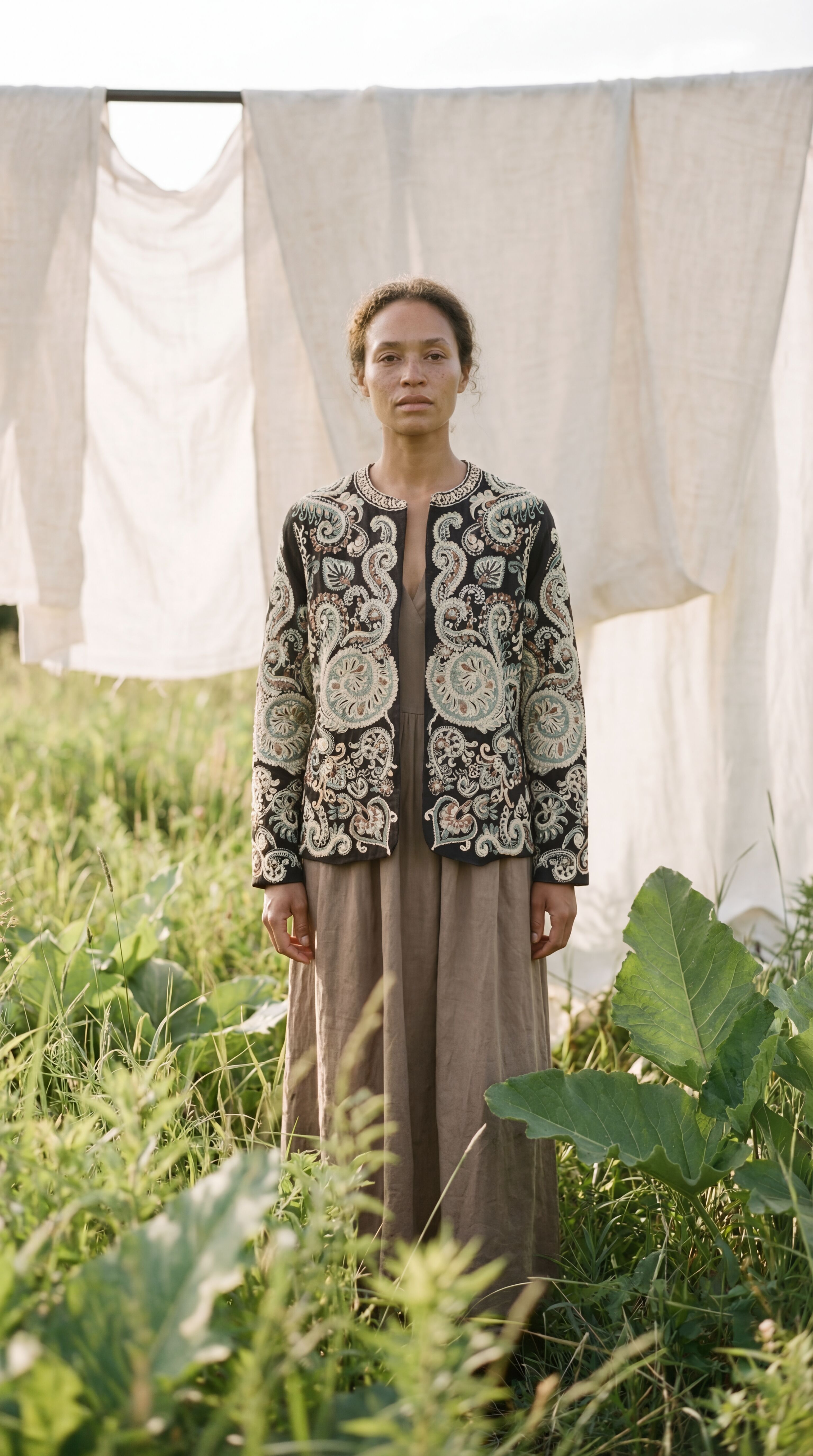 Suzani Hand Embroidered, Cotton Jacket, All Over Embroidery, Boho Luxury Coat, Artisan Clothing, Folk Art Jacket, Black Floral Coat, White Embroidered Top, Sustainable Fashion, Plus Size Boho, Unique Gift for Her, Statement Outerwear,