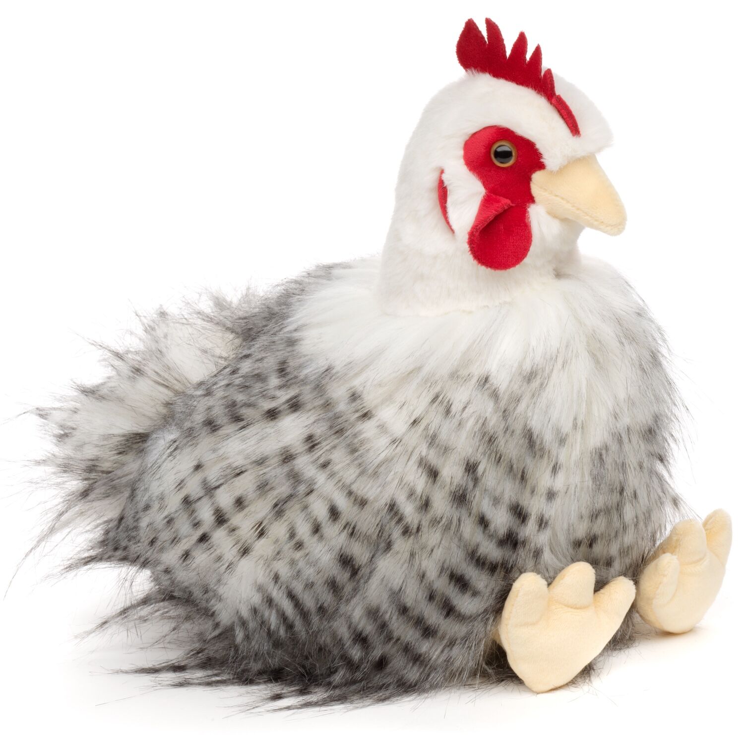Henne, sitzend - Ohne Ei - 25 cm (Höhe) - Keywords: Bauernhof, Hahn, Huhn, Küken, Plüsch, Plüschtier, Stofftier, Kuscheltier