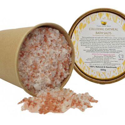 Colloidal Oatmeal Bath Salts, Sensitive Skin, Kraft Tub of 500g