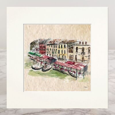 Montierter Giclée-Druck Der Canal Grande